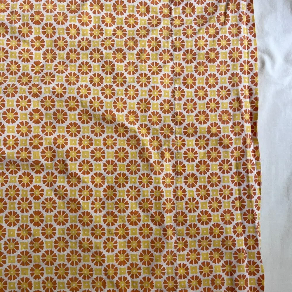 Pottery Barn Standard Pillowcase Vintage-Inspired Floral Orange Yellow